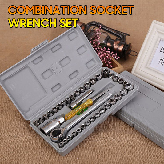 40pcs Combination Socket Wrench Set