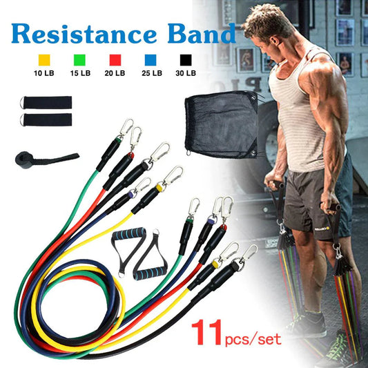 11PCS Power Resistance Band (Home Gym - Anywhere, Anytime)